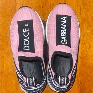 Dolce & Gabbana Pink Slip-On Sneakers